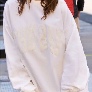 The Bar White varsity sweatshirt